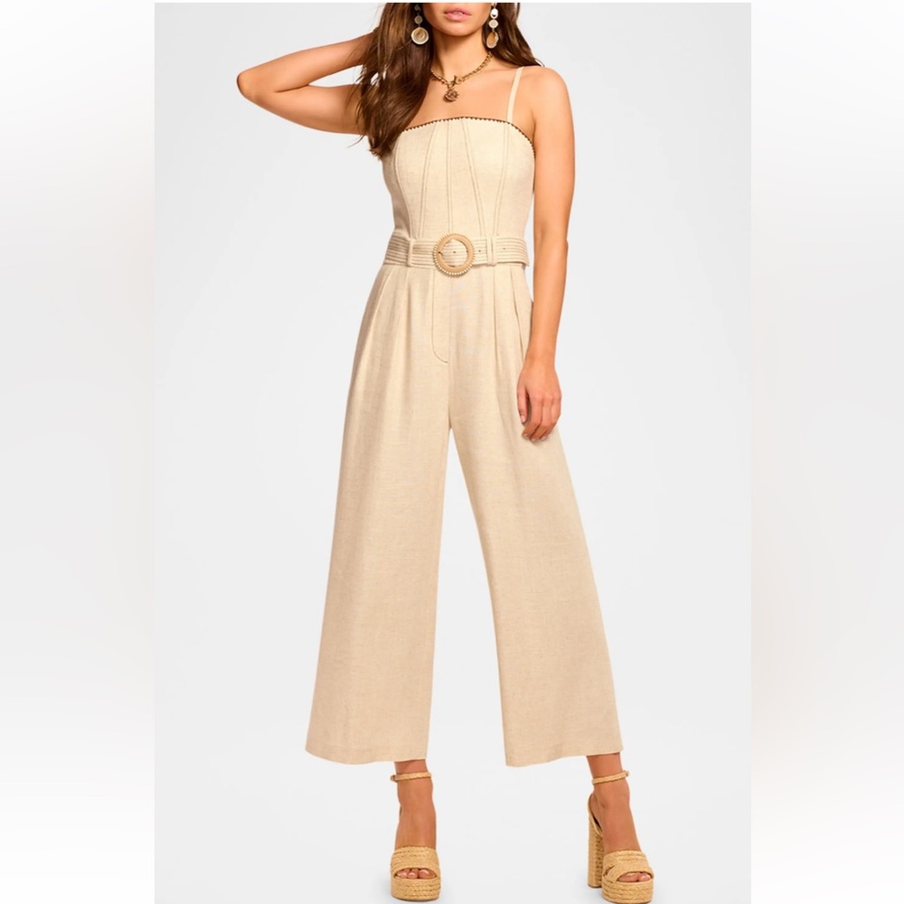 Ramy Brook Nadia Linen Wide Leg Jumpsuit